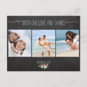 PixDezines chalkboard/s結婚の写感謝してい真 ポストカード (正面)