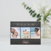 PixDezines chalkboard/s結婚の写感謝してい真 ポストカード (スタンド正面)