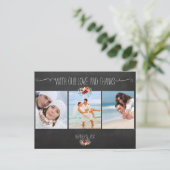 PixDezines chalkboard/s結婚の写感謝してい真 ポストカード (スタンド正面)