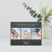 PixDezines chalkboard/s結婚の写感謝してい真 ポストカード (スタンド正面)