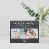 PixDezines chalkboard/s結婚の写感謝してい真 ポストカード (スタンド正面)