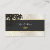 PixDezines Chandelierのカップケーキが旋回/真っ白に 名刺 (裏面)