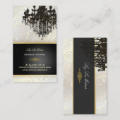 PixDezines Chandelierのカップケーキが旋回/真っ白に 名刺 (正面/裏面)