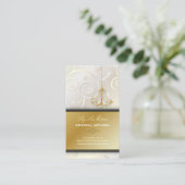 PixDezines Chandelierカップケーキ渦巻き/真珠のような白 名刺 (スタンド正面)