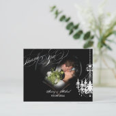 PixDezines Chandelierハートフォトフレーム/サンキュー ポストカード (スタンド正面)