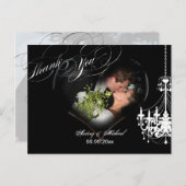 PixDezines Chandelierハートフォトフレーム/サンキュー ポストカード (正面/裏面)