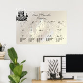 PixDezines Chandelier/シーティングプラン/アルファ ポスター (ホームオフィス)