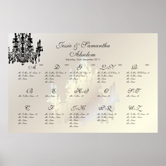 PixDezines Chandelier/シーティングプラン/アルファ ポスター (正面)