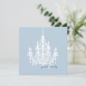 PixDezines Chandelier/DIY背景色 招待状 (スタンド正面)