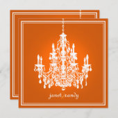 PixDezines Chandelier/DIY背景色 招待状 (正面/裏面)