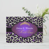 PixDezines cheetah+tiara/sweet sixteen 招待状 (スタンド正面)