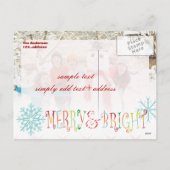 PixDezines chevron写真テンプレートの祝日 シーズンポストカード (裏面)