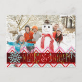 PixDezines chevron写真テンプレートの祝日 シーズンポストカード (正面)