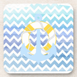 PixDezines chevron/航海の水カラー コースター