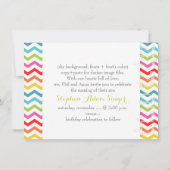 PixDezines chevron/brit milah/photo frame+stars 招待状 (裏面)