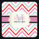 PixDezines Chevron/Christmas/DIYカラー スクエアシール<br><div class="desc">クリスマス用PixDezinesシェブロンDIYグリーントリム クリスマス住所 シール用バックグラウンド。すべての要素はカスタマイズ可能。Copyright © 2011 PixDezines.com™およびPixDezines™ on zazzle.com</div>