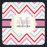 PixDezines Chevron/Christmas/DIYカラー スクエアシール<br><div class="desc">クリスマス用PixDezinesシェブロンDIYグリーントリム クリスマス住所 シール用バックグラウンド。すべての要素はカスタマイズ可能。Copyright © 2011 PixDezines.com™およびPixDezines™ on zazzle.com</div>