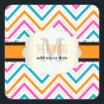 PixDezines Chevron/Christmas/DIYカラー スクエアシール<br><div class="desc">クリスマス用PixDezinesシェブロンDIYグリーントリム クリスマス住所 シール用バックグラウンド。すべての要素はカスタマイズ可能。Copyright © 2012 PixDezines.com™およびPixDezines™ on zazzle.com</div>