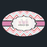 PixDezines Chevron/Christmas/DIYカラー 楕円形シール<br><div class="desc">クリスマス用PixDezinesシェブロンDIYグリーントリム クリスマス住所 シール用バックグラウンド。すべての要素はカスタマイズ可能。Copyright © 2012 PixDezines.com™およびPixDezines™ on zazzle.com</div>