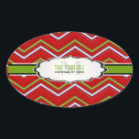 PixDezines Chevron/Christmas/DIYカラー 楕円形シール<br><div class="desc">クリスマス用PixDezinesシェブロンDIYグリーントリム クリスマス住所 シール用バックグラウンド。すべての要素はカスタマイズ可能。Copyright © 2011 PixDezines.com™およびPixDezines™ on zazzle.com</div>