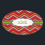 PixDezines Chevron/Christmas/DIYカラー 楕円形シール<br><div class="desc">クリスマス用PixDezinesシェブロンDIYグリーントリム クリスマス住所 シール用バックグラウンド。すべての要素はカスタマイズ可能。Copyright © 2011 PixDezines.com™およびPixDezines™ on zazzle.com</div>