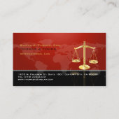 PixDezines CHIC弁護士/GRAPHITE+RED 名刺 (裏面)