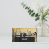 PixDezines City Scape、Lakeshore、シカゴ、ヴィンテージ 名刺 (スタンド正面)