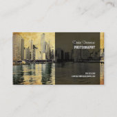 PixDezines City Scape、Lakeshore、シカゴ、ヴィンテージ 名刺 (裏面)