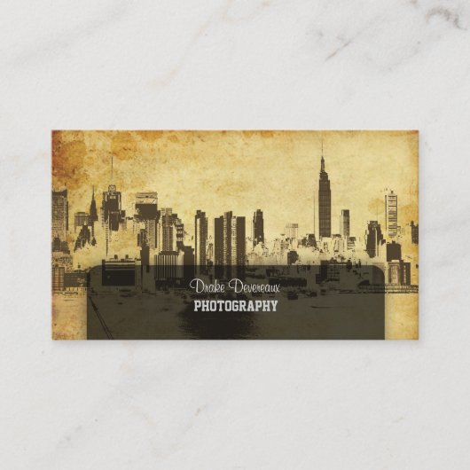 PixDezines City Scape, New York,ヴィンテージ 名刺 (正面)