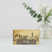 PixDezines City Scape, New York,ヴィンテージ 名刺 (スタンド正面)