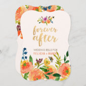 PixDezines Coral Ranunculus/DIY背景 招待状 (正面/裏面)