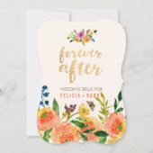 PixDezines Coral Ranunculus/DIY背景 招待状 (正面)