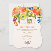 PixDezines Coral Ranunculus/DIY背景 招待状 (裏面)