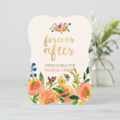 PixDezines Coral Ranunculus/DIY背景 招待状 (スタンド正面)