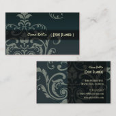 PixDezines Crest Damask 名刺 (正面/裏面)