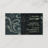 PixDezines Crest Damask 名刺 (裏面)