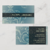 PixDezines Crest Damask 名刺 (正面/裏面)