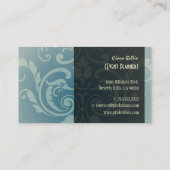 PixDezines Crest Damask 名刺 (裏面)