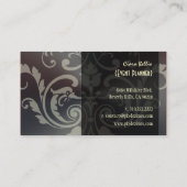 PixDezines Crest Damask+Brushed Steel 名刺 (裏面)