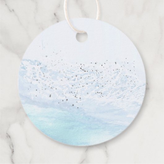 PixDezines Crystal Blue Shoreline,ビーチありがとう フェイバータグ (裏面)