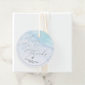 PixDezines Crystal Blue Shoreline,ビーチありがとう フェイバータグ (インサイチュ)