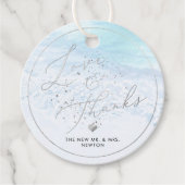 PixDezines Crystal Blue Shoreline,ビーチありがとう フェイバータグ (正面)