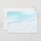 PixDezines Crystal Blue Shoreline, Sand n Sea RSVP 招待状 (裏面)