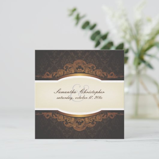 PixDezines Cubanaダマスク 招待状 (スタンド正面)