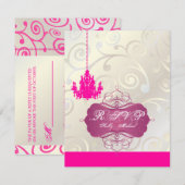PixDezines Cupkake Swarls + Pink Chandelier RSVPs( 出欠カード (正面/裏面)