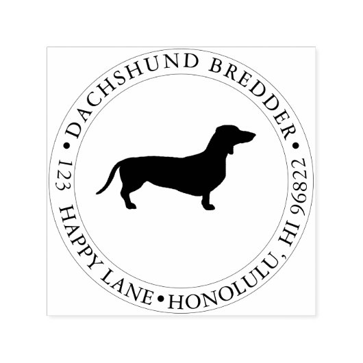 PixDezines Dachshund Dog セルフインキングスタンプ (デザイン)
