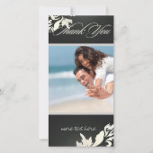 PixDezines Damask 12写真ありがとう サンキューカード (正面)