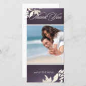 PixDezines Damask 12写真ありがとう サンキューカード (正面/裏面)