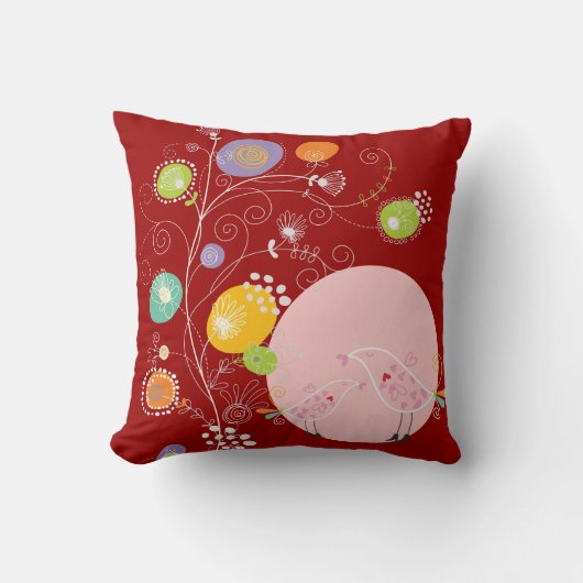 PixDezines dandelion/デイジー+バラ/diy背景 クッション (正面)