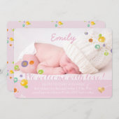 PixDezines dandelion、写真誕生のお知らせ 案内状 (正面/裏面)